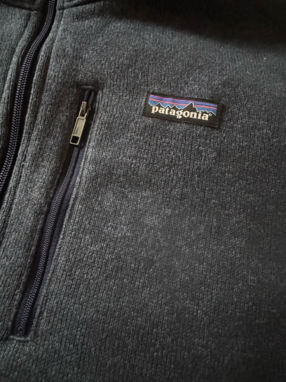Patagonia Men's Navy Half-Zip Fleece Pullover - Picture 2 of 6